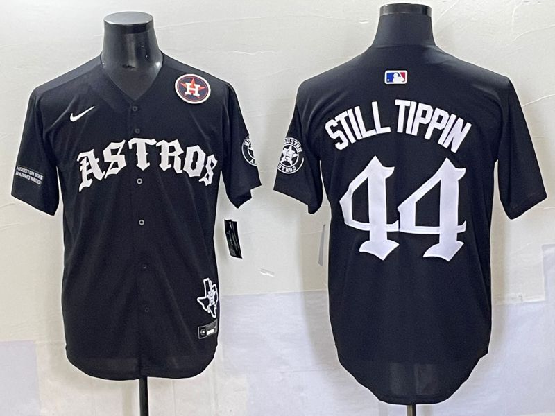 Men 2025 Houston Astros #44 Still Tippin Black Seven generations Joint Name Nike MLB Jersey style 13->houston astros->MLB Jersey